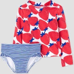 Carter’s 2 Piece Swimsuit, UPF 50+, Strawberry print, 3T